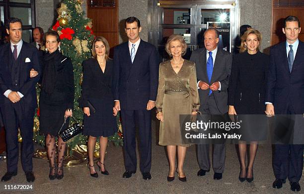 Jaime de Marichalar. Infanta Elena, Letizia Ortiz Rocasolano, Felipe of Spain, Queen Sofia, King Juan Carlos, Infanta Cristina and Inaki Urdangarin