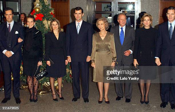 Jaime de Marichalar. Infanta Elena, Letizia Ortiz Rocasolano, Felipe of Spain, Queen Sofia, King Juan Carlos, Infanta Cristina and Inaki Urdangarin