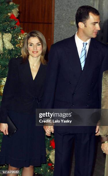 Crown Prince Felipe and Fiancee Letizia Ortiz Rocasolano