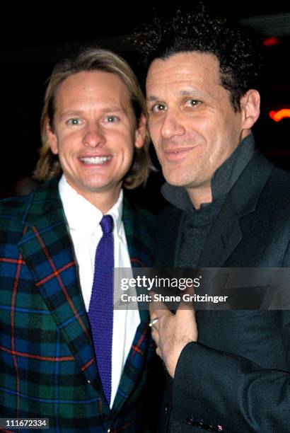 Carson Kressley and Isaac Mizrahi during "Dinah, The Christmas Whore" by David Sedaris: A Benefit for "Everybody Wins" Children's Literacy Fund at...