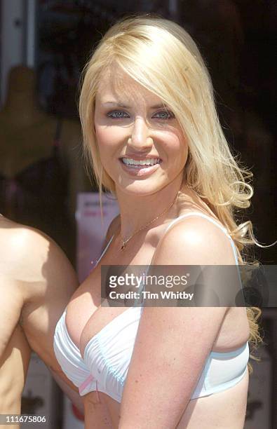 Nancy Sorrell during Nancy Sorrell Helps Launch the "Check his Plums" Campaign at Anne Summers Oxford Street in London, Great Britain.