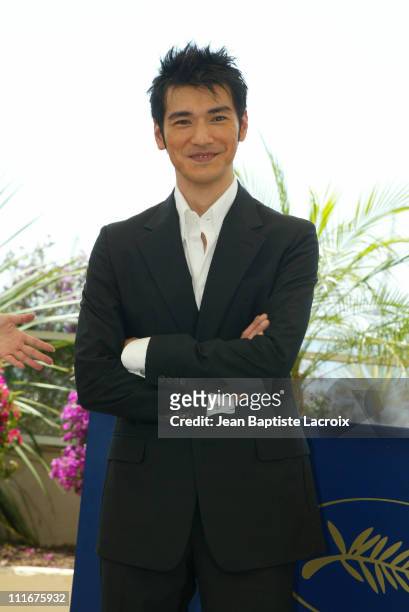 Takeshi Kaneshiro during 2004 Cannes Film Festival - "House Of Flying Daggers" - Photocall at Palais du Festival in Cannes, France.