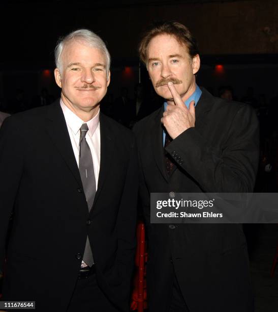 Steve Martin and Kevin Kline during The Museum of Modern Art's 36th Annual Party in the Garden Honoring Steve Martin at Roseland in New York City,...