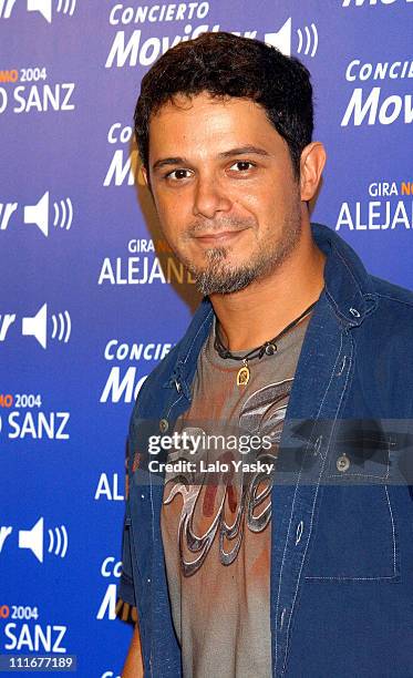 Alejandro Sanz during Alejandro Sanz Promotes his "No Es Lo Mismo" Spanish Tour 2004 - Photocall at Fabrica de Tapices in Madrid, Spain.