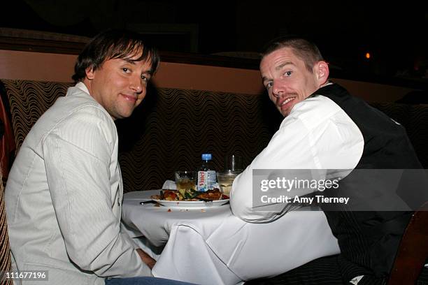 Richard Linklater, director and Ethan Hawke during 2004 Los Angeles Film Festival "Before Sunset" Premiere - After Party at The Sunset Room in...