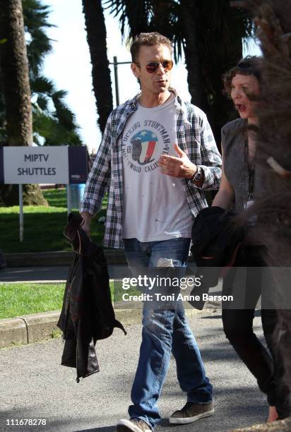 Porn actor Rocco Siffredi Sighting in Cannes on April 5, 2011 in Cannes, France.