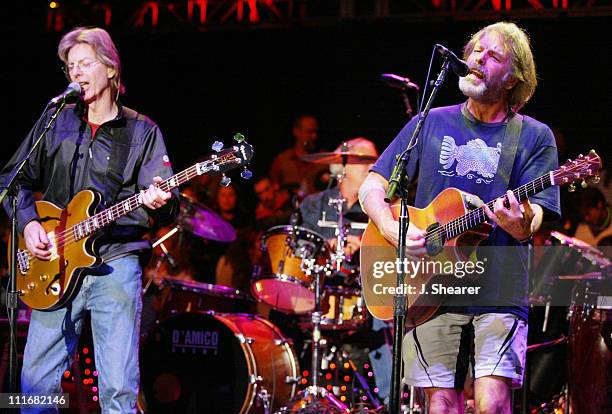 Phil Lesh and Bob Weir of The Other Ones performs at the 16th Annual Bridge School Benefit Concert, 10/02.