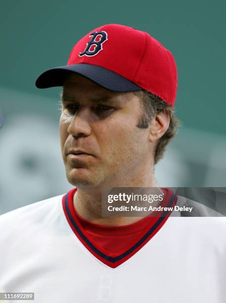 Will Ferrell during Will Ferrell and Meat Loaf Throw Out First Pitch at the Kansas City Royals vs Boston Red Sox Game - July 17, 2006 at Fenway Park...