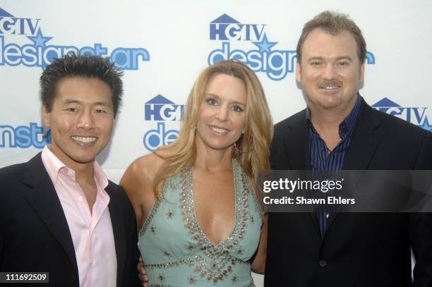 Vern Yip, Marthy McCully and Cynthia Rowley during Premiere of HGTV Design Star - July 20, 2006 at 26+ Helen Mills Theatre in New York City, New...