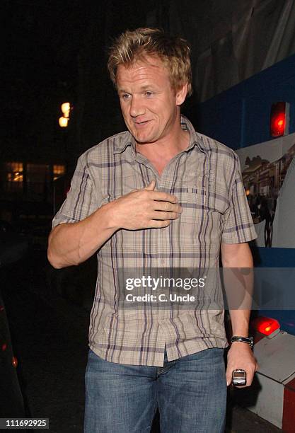 Gordon Ramsay during Celebrity Sightings at the Cuckoo Club - July 26, 2006 in London, Great Britain.