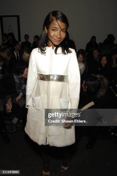 Genevieve Jones attends Alexander Wang Fall 2008 during Mercedes-Benz Fashion Week at 540 W. 21st Street on February 02, 2008 in New York City.