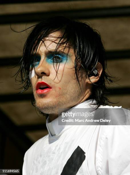 Jared Leto of 30 Seconds to Mars during 2006 Van's Warped Tour - Jared Leto of 30 Seconds to Mars - Backstage at Fitchburg Airport in Fitchburg,...