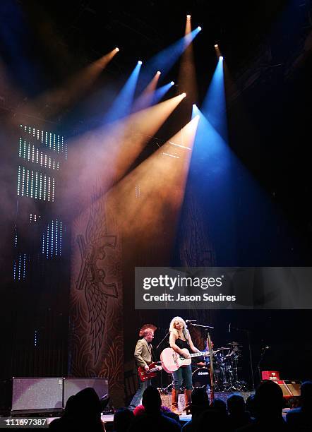 Singer/musician Miranda Lambert performs at the Sprint Center on May 9, 2009 in Kansas City, Missouri.