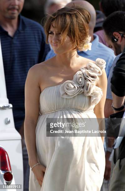 Jennifer Lopez on location for "The Backup Plan" on June 16, 2009 in Pasadena, California.