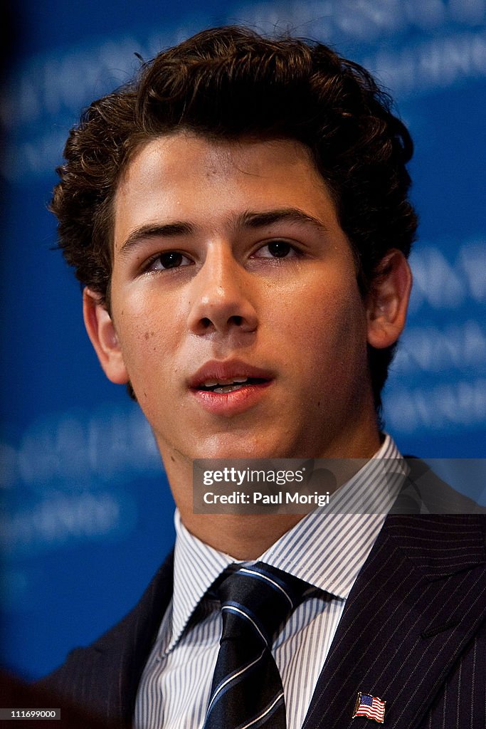 Nick Jonas Discusses Juvenile Diabetes At The National Press Club Luncheon