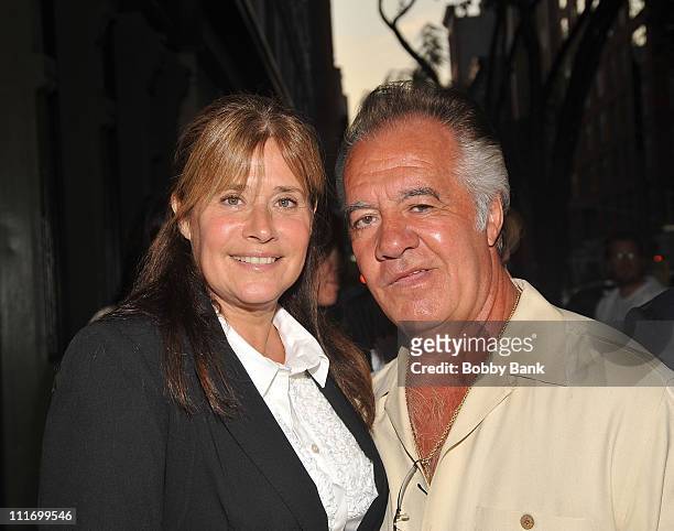 Lorraine Bracco and Tony Sirico attend "The Hungry Ghosts" benefit screening at the Rubin Museum of Art on September 15, 2009 in New York City.