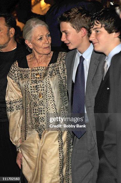 Vanessa Redgrave and her grandsons Micheal Neeson and Daniel Neeson seen leaving the Almay Concert to celebrate the Rainforest Fund's 21st birthday...