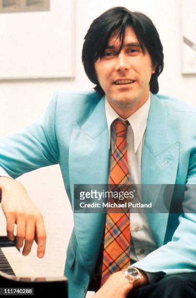 Bryan Ferry of Roxy Music, portrait, at home, London, 10th January 1974.