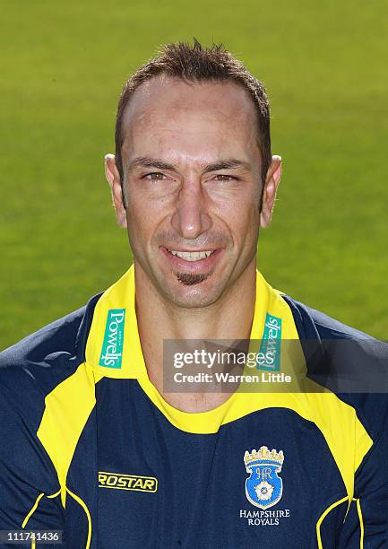 Nic Pothas of Hampshire CCC poses for a portrait at The Rose Bowl on April 6, 2011 in Southampton, England.