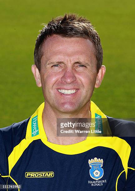 Dominic Cork of Hampshire CCC poses for a portrait at The Rose Bowl on April 6, 2011 in Southampton, England.