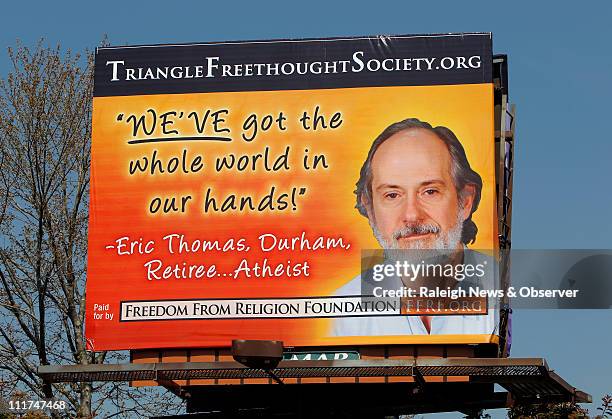 Atheist billboard on Capital Blvd. In Raleigh, North Carolina, can be seen March 29, 2011.