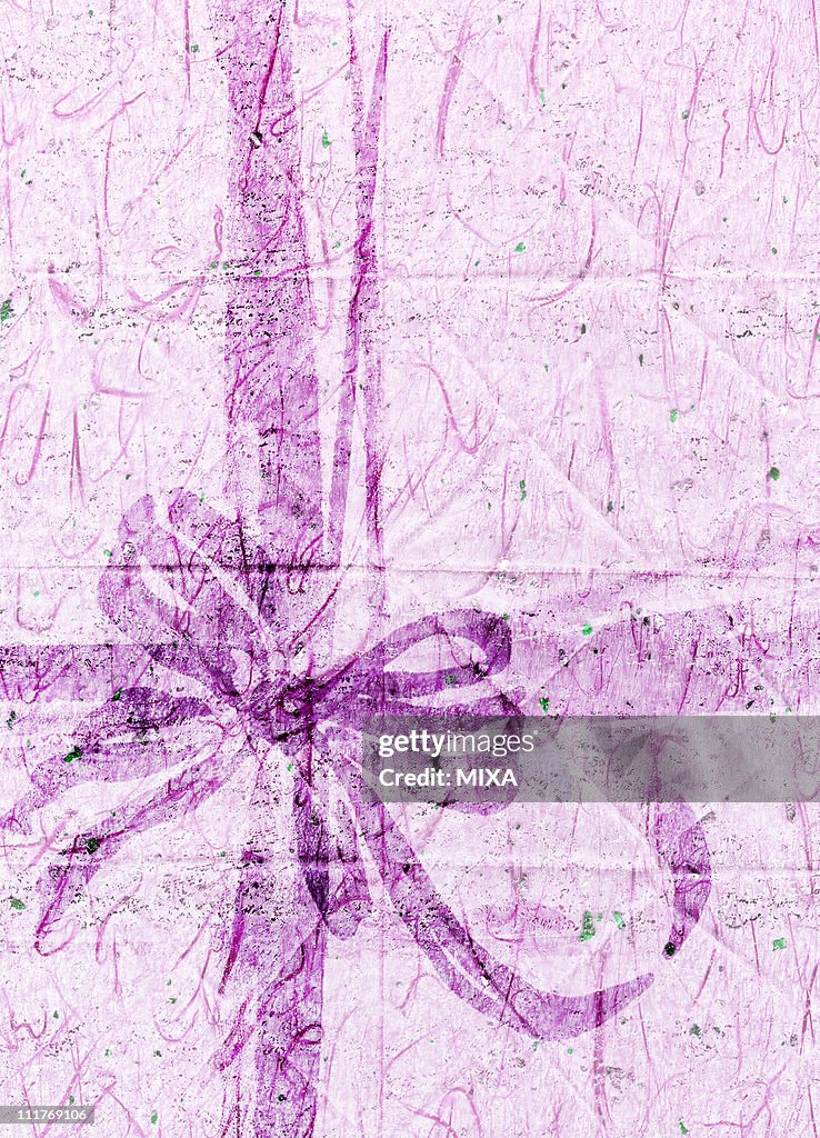 Ribbon Shaped on Purple Background