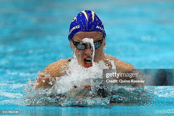 Leisel Jones of Australia races in the Heats of the Women's 50 Metre Breaststroke during day seven of the 2011 Australian Swimming Championships at...