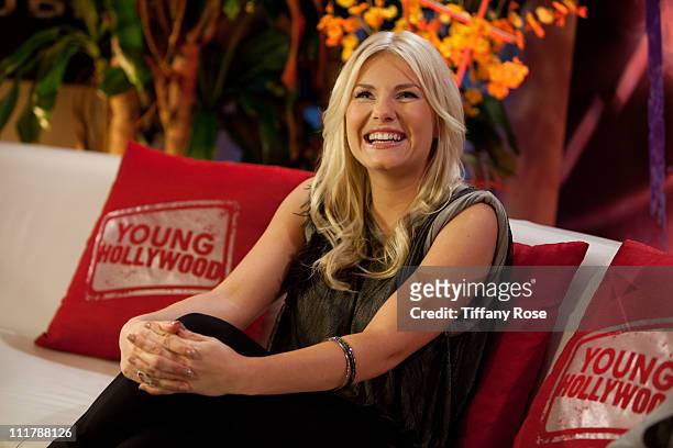 Actress Elisha Cuthbert visits YoungHollywood.com at the Young Hollywood Studio on April 6, 2011 in Los Angeles, California.