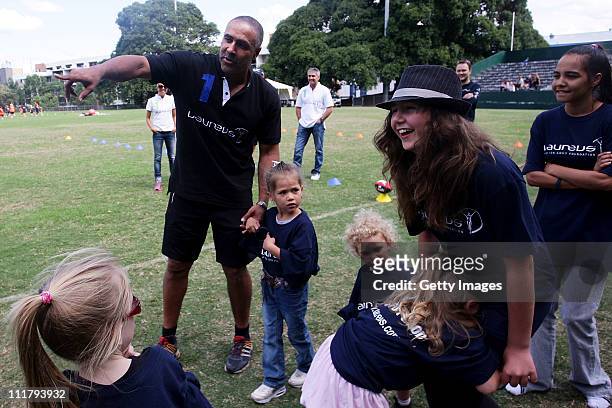 Laureus World Sports Academy Member Daley Thompson is joined by Indigenous school children, coaches and volunteers from key sports partners of the...