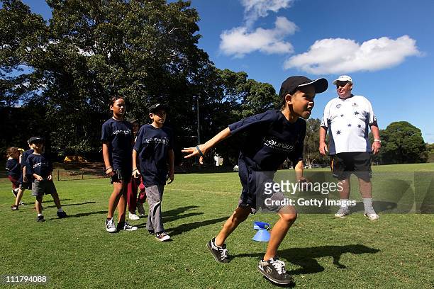 Young children participate in the Laureus World Sports Academy clinic for Indigenous school children, coaches and volunteers from key sports partners...