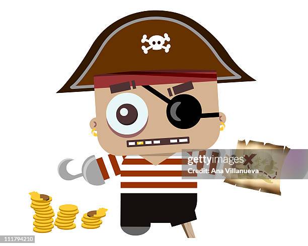 baby pirate - baby white background stock illustrations