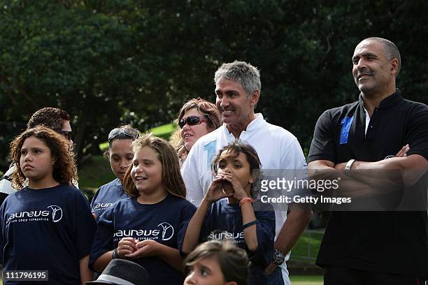 Laureus World Sports Academy Members Mick Doohan and Daley Thompson are joined by Indigenous school children, coaches and volunteers from key sports...