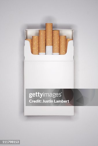 white pack of cigarettes FILTERLESS Honeyrose Herbal Prop Two White Cardboard Cigarette Packs,
