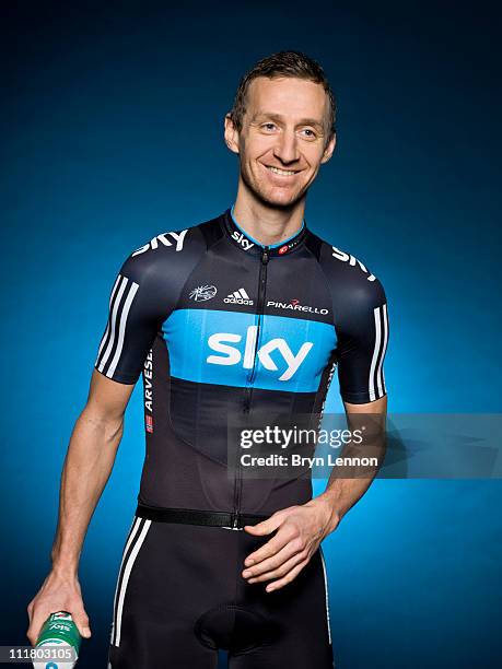 Kurt-Asle Arvesen of Team Sky poses for a portrait session ahead of the 2011 road season in Windsor, England.