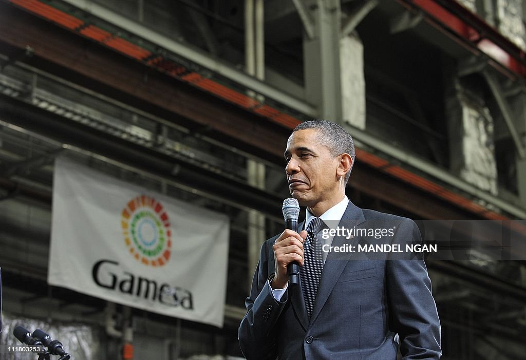 US President Barack Obama speaks during