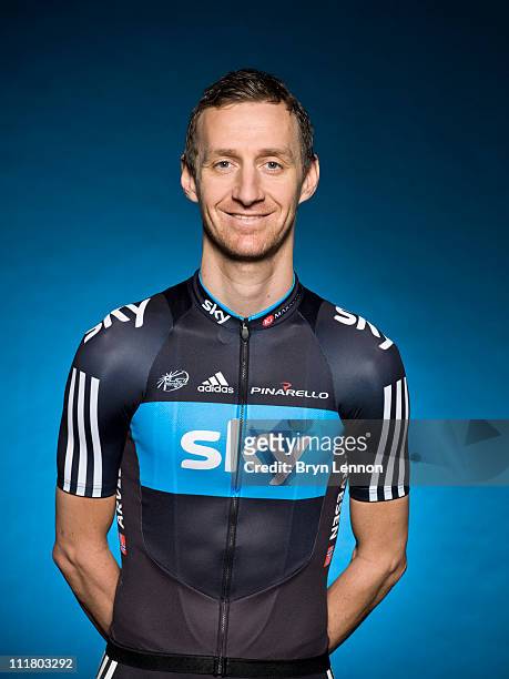 Kurt-Asle Arvesen of Team Sky poses for a portrait session ahead of the 2011 road season in Windsor, England.