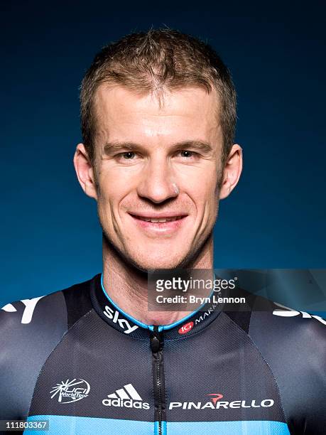 Michael Rogers of Team Sky poses for a portrait session ahead of the 2011 road season in Windsor, England.