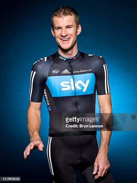Michael Rogers of Team Sky poses for a portrait session ahead of the 2011 road season in Windsor, England.