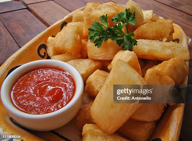 typical brazilian food - manioc (cassava) - cassava stock pictures, royalty-free photos & images