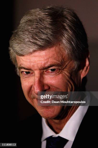 Arsenal Manager, Arsene Wenger is pictured showing his support for the 2018 Olympics Winter Games bid presentation for Annecy at the Park Plaza...