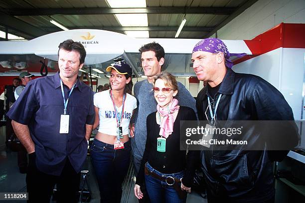 Australian cricket captain Steve Waugh, commentator Amanda Stretton, Benetton Test Driver Mark Webber, popstar Kylie Minogue and Australian cricketer...