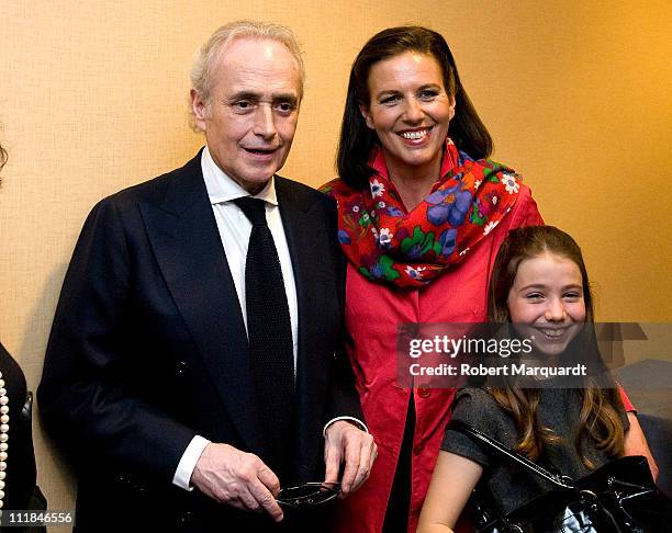 Josep Carreras and Jutta Jager attend the 'Moda Solidaria' at the Gran Hotel Princesa Sofia on April 7, 2011 in Barcelona, Spain.