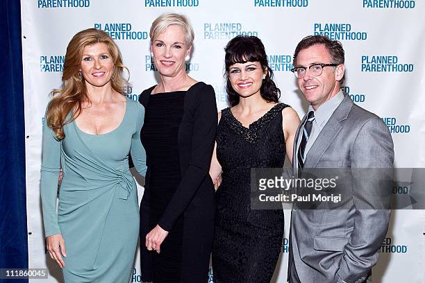 Connie Britton, Cecile Richards, Carla Gugino and David Eigenberg attend the Planned Parenthood National Awards Gala at Omni Shoreham Hotel on April...