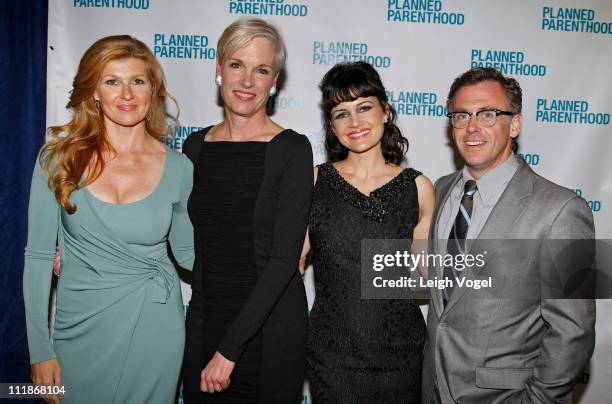 Connie Britton, Nancy Keenan, Carla Gugino and David Eigenberg attend the Planned Parenthood National Awards Gala at Omni Shoreham Hotel on April 7,...
