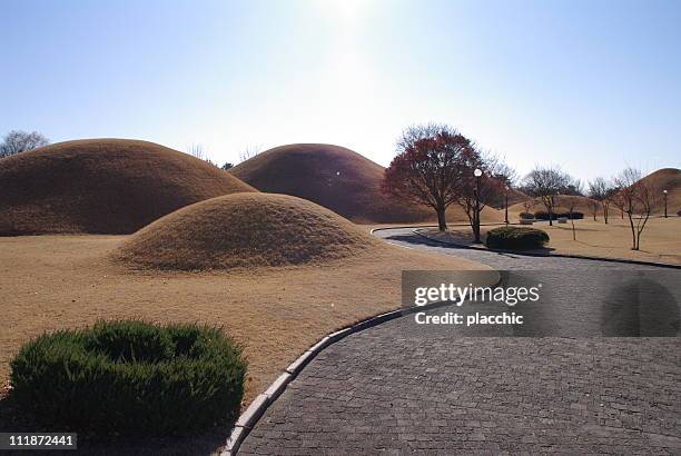 a tomb - gyeongju stock pictures, royalty-free photos & images