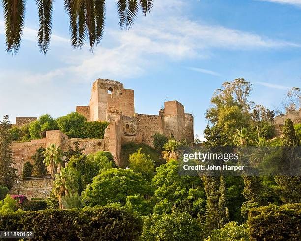 alcazaba, malaga, andulucia, spain - alcazaba of málaga stock pictures, royalty-free photos & images