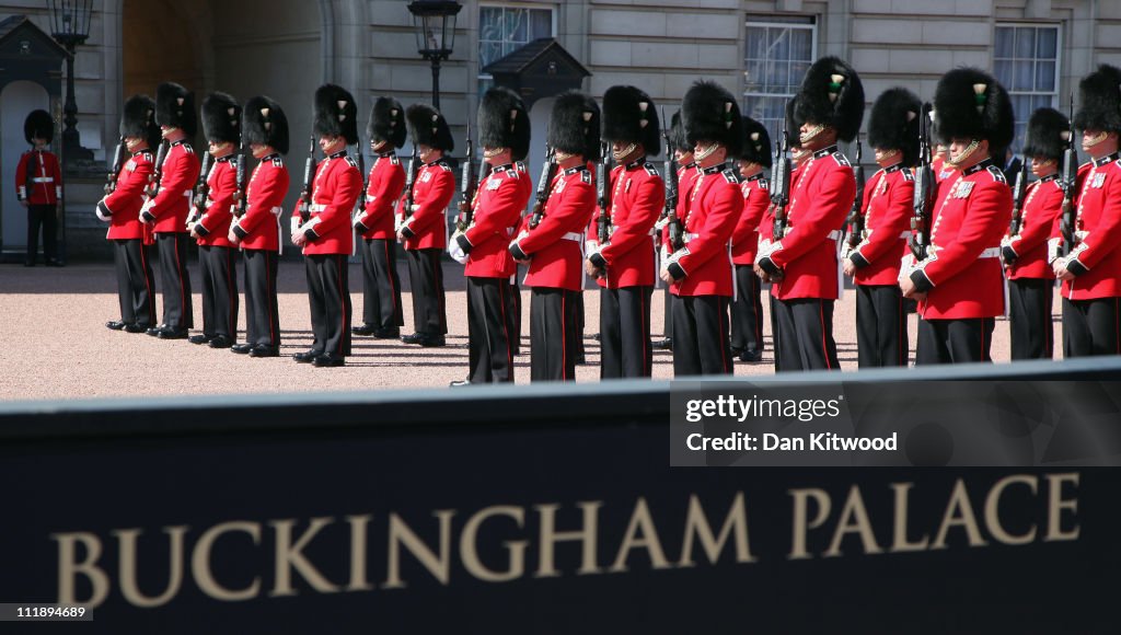 Visitors To London Watch The Changing The Guard At Buckingham Palace