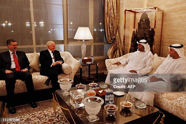 Defense Secretary Robert Gates meets with Mohammed bin Zayed bin Sultan Al Nahyan , the Crown Prince of Abu Dhabi and Deputy Supreme Commander of the...