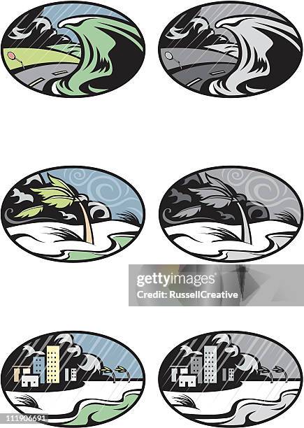 hurricane conditions - hurricane symbol stock illustrations