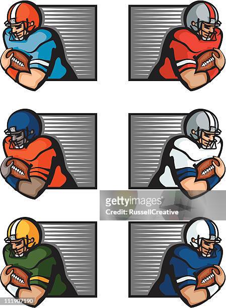 football players - american football player vector stock illustrations